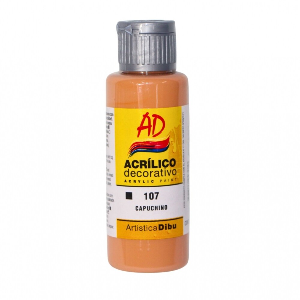 PINTURA ACRILICA ARTISTICA DIBU 60 ML. DIFERENTES COLORES COLOR CAPUCHINO 107