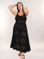 Vestido crochet Negro