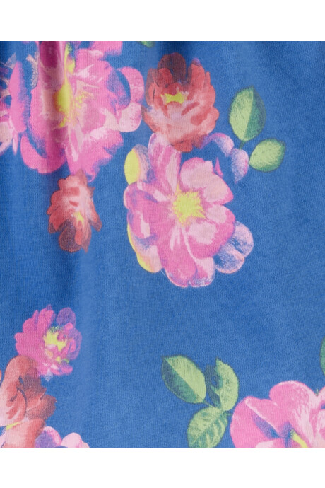 Short pollera de algodón diseño floral Sin color