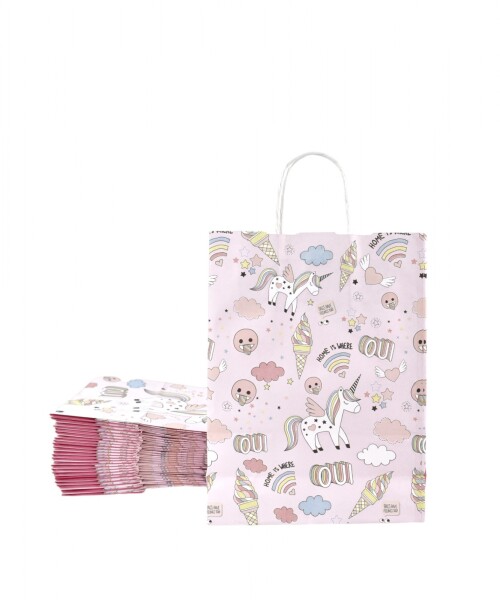 Pack x 20 - bolsa fantasia 22x10x30 cm. UNICORN