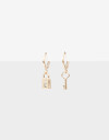 Aros Argollas Con Dijes Aros Argolla Con Dije Candado Y Llave - Dorado