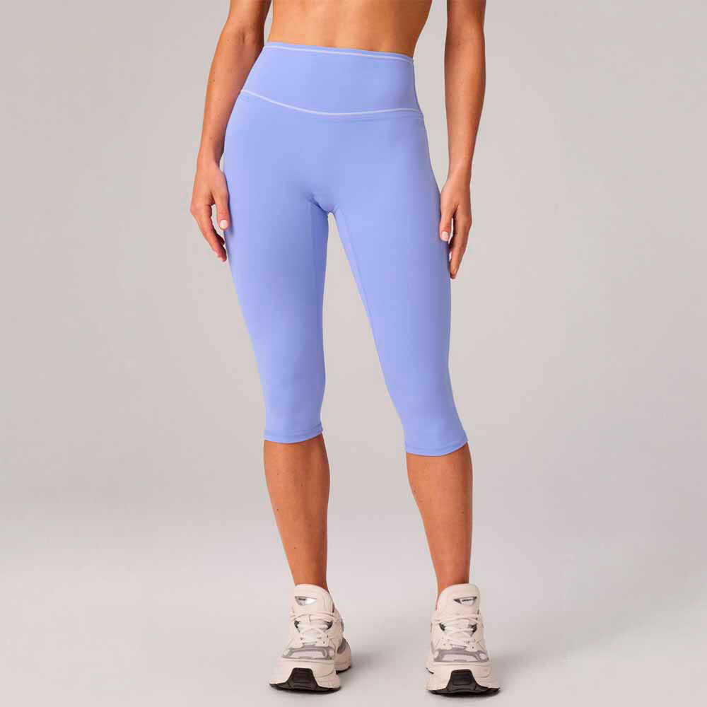 Legging The No-Seam Pureluxe Tlc High-Waisted Capri Mujer Moonlight Peri/classic White