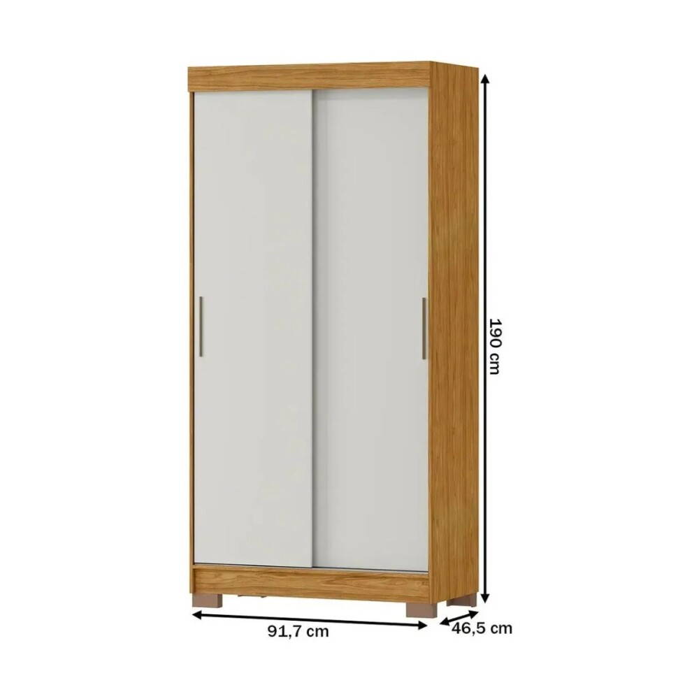 COMBO DORMITORIO – ROPERO 2 PUERTAS CORREDIZAS + CÓMODA ZAPATERA MARROCO OFF WHITE