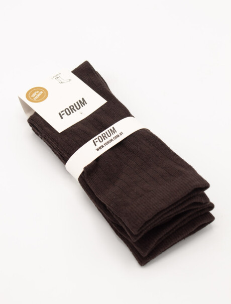 Media Casual Canelon Pack x 2 Pares Marron