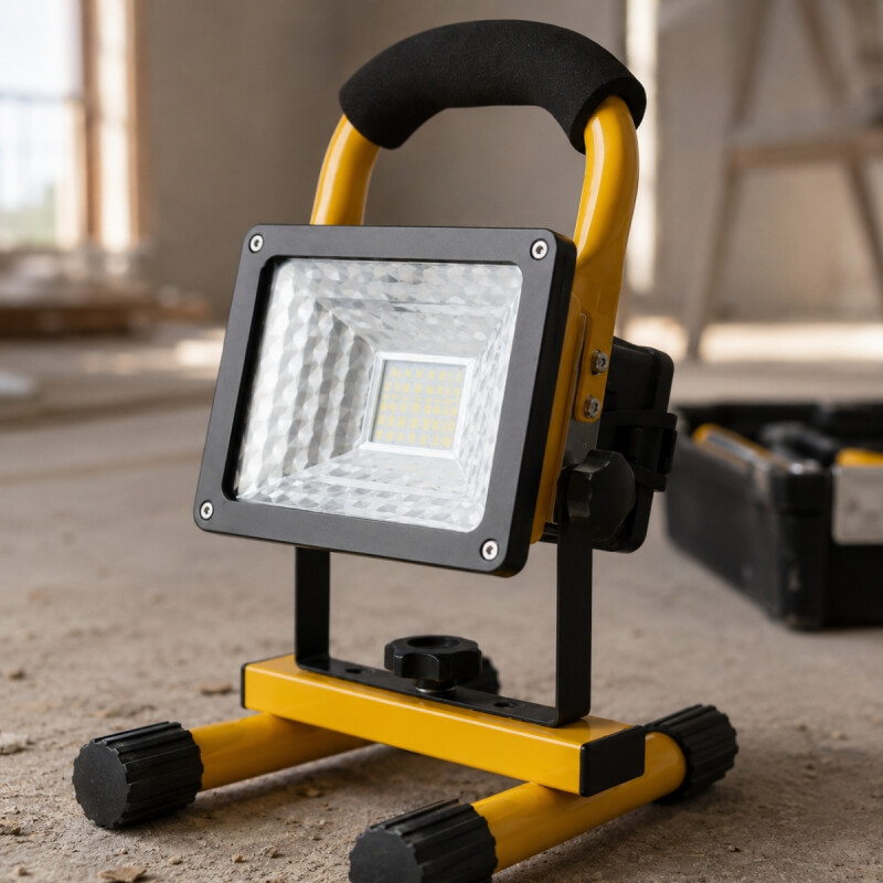 Foco led recargable 30 W AMARILLO