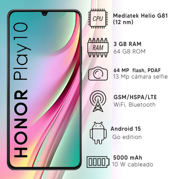 Honor Play 10 3/64gb 4g + Regalo NEGRO
