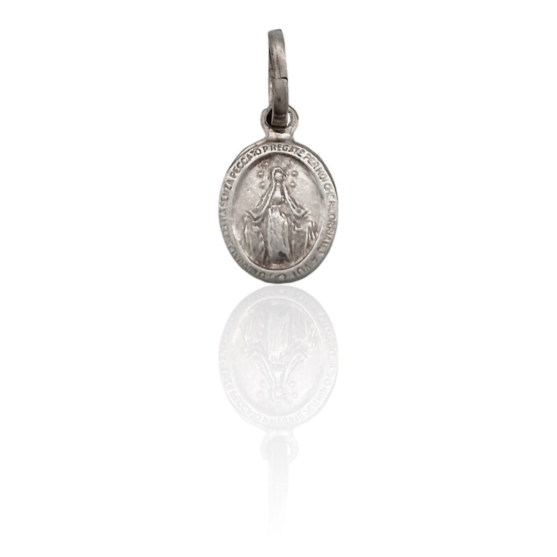 Dije Colgante Virgen Milagrosa-Plata 925-Sin Piedra-CP3031 Sinpiedra