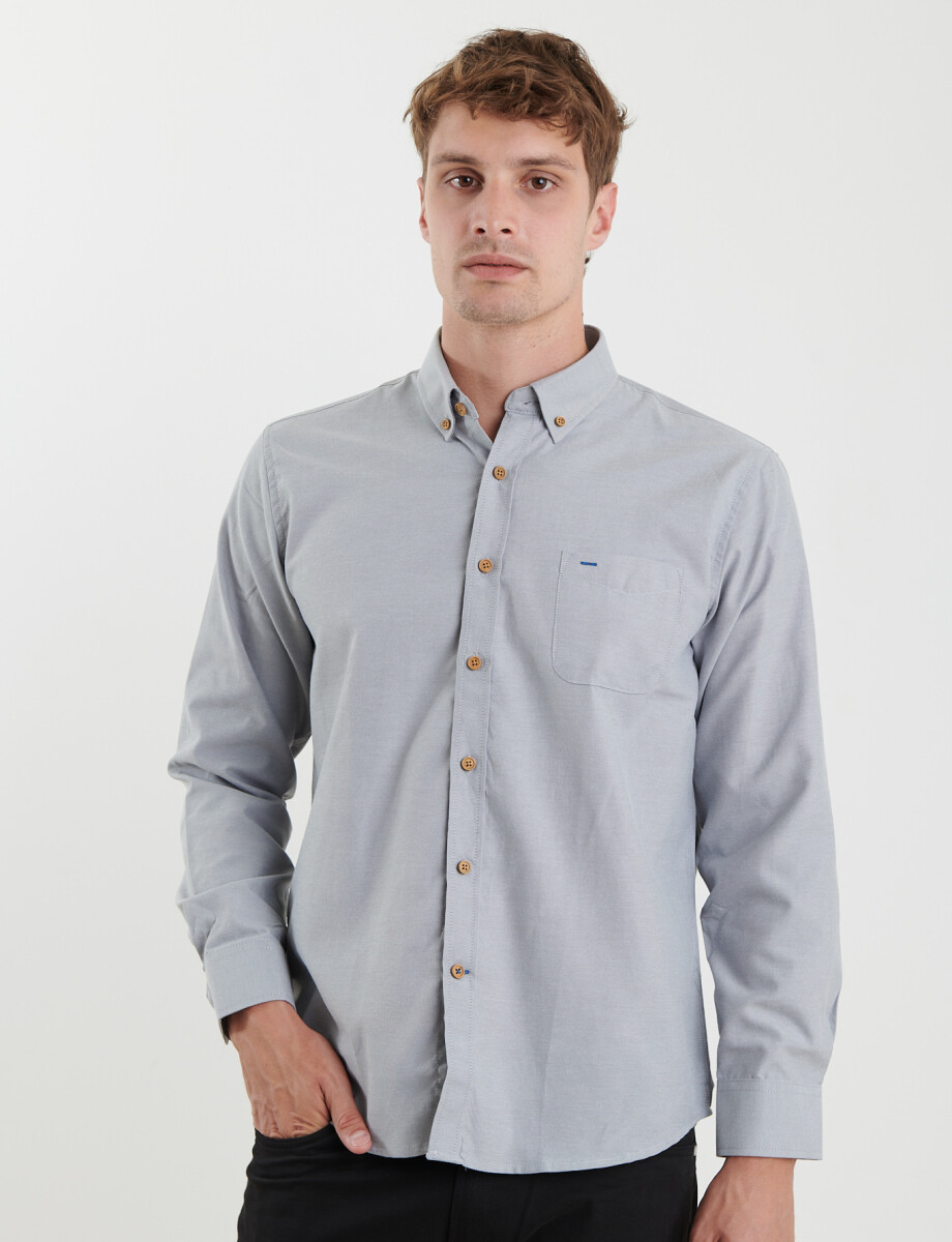012587 CAMISA HARRINGTON LABEL Gris