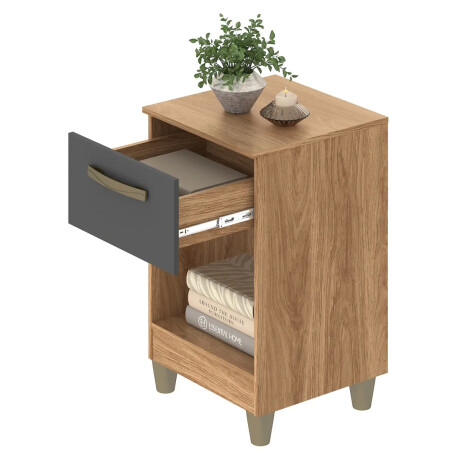 Mesa de luz 1 cajón GRIS