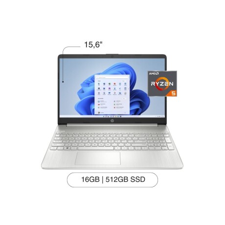 Notebook HP 15S-EQ2180NS 15,6' FHD 512GB / 16GB RAM R5 W11 - Silver Notebook HP 15S-EQ2180NS 15,6' FHD 512GB / 16GB RAM R5 W11 - Silver