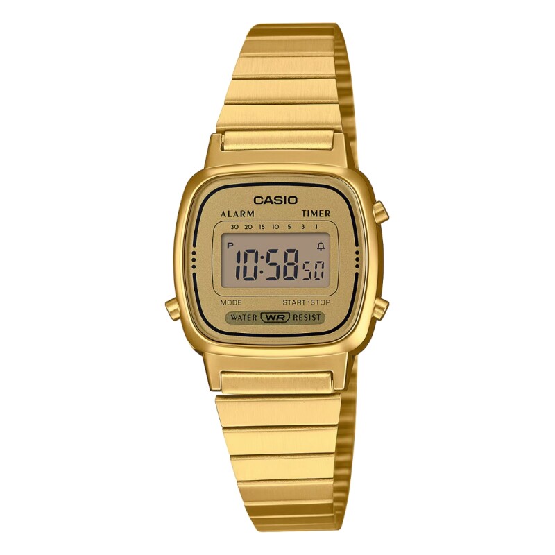 Reloj Casio Retro LA670WGA 9DF para mujer en acero dorado Dorado