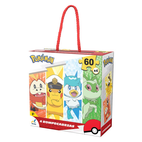 Rompecabezas Pokémon 4 en 1 - 60 Pzas Cada Uno Rompecabezas Pokémon 4 en 1 - 60 Pzas Cada Uno