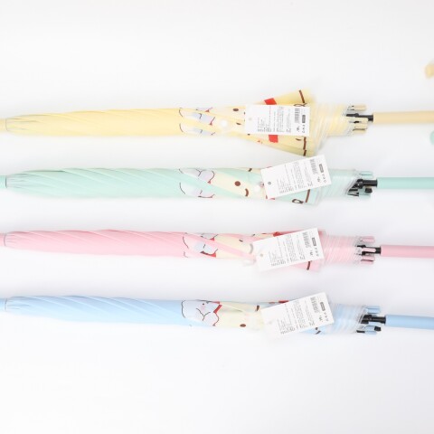 PARAGUAS DE MANZANA Y CACHORRO CON MANGO EN FORMA DE J PARAGUAS DE MANZANA Y CACHORRO CON MANGO EN FORMA DE J