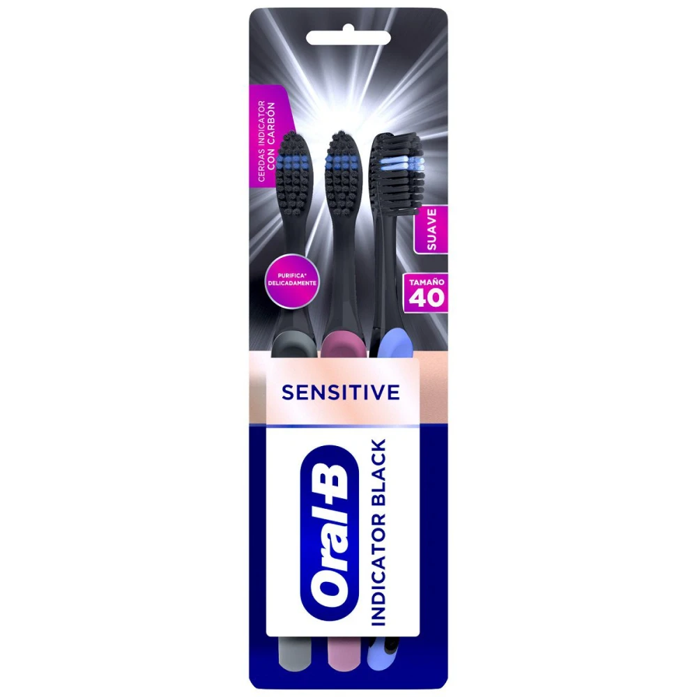 ORAL-B CEPILLO INDICATOR BLACK X3