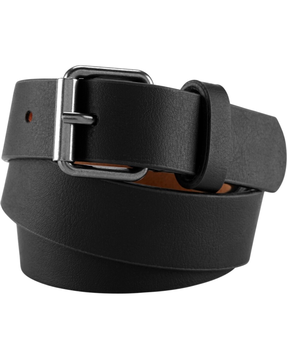 Cinturón de cuero sintético, negro. Talles 2T-14 