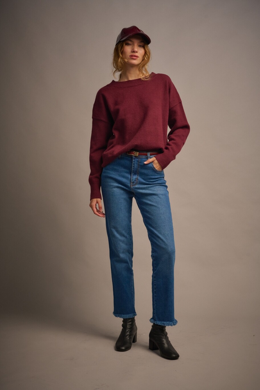 Sweater Liven Bordó