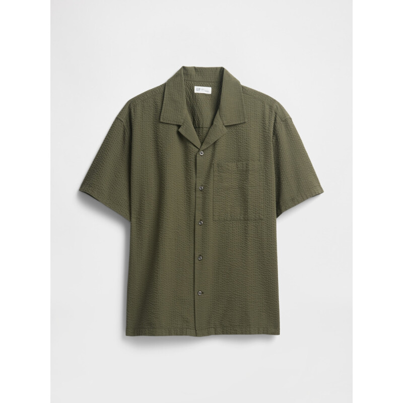 V-SS BOXY SEERSUCKER ARMY JACKET GREEN