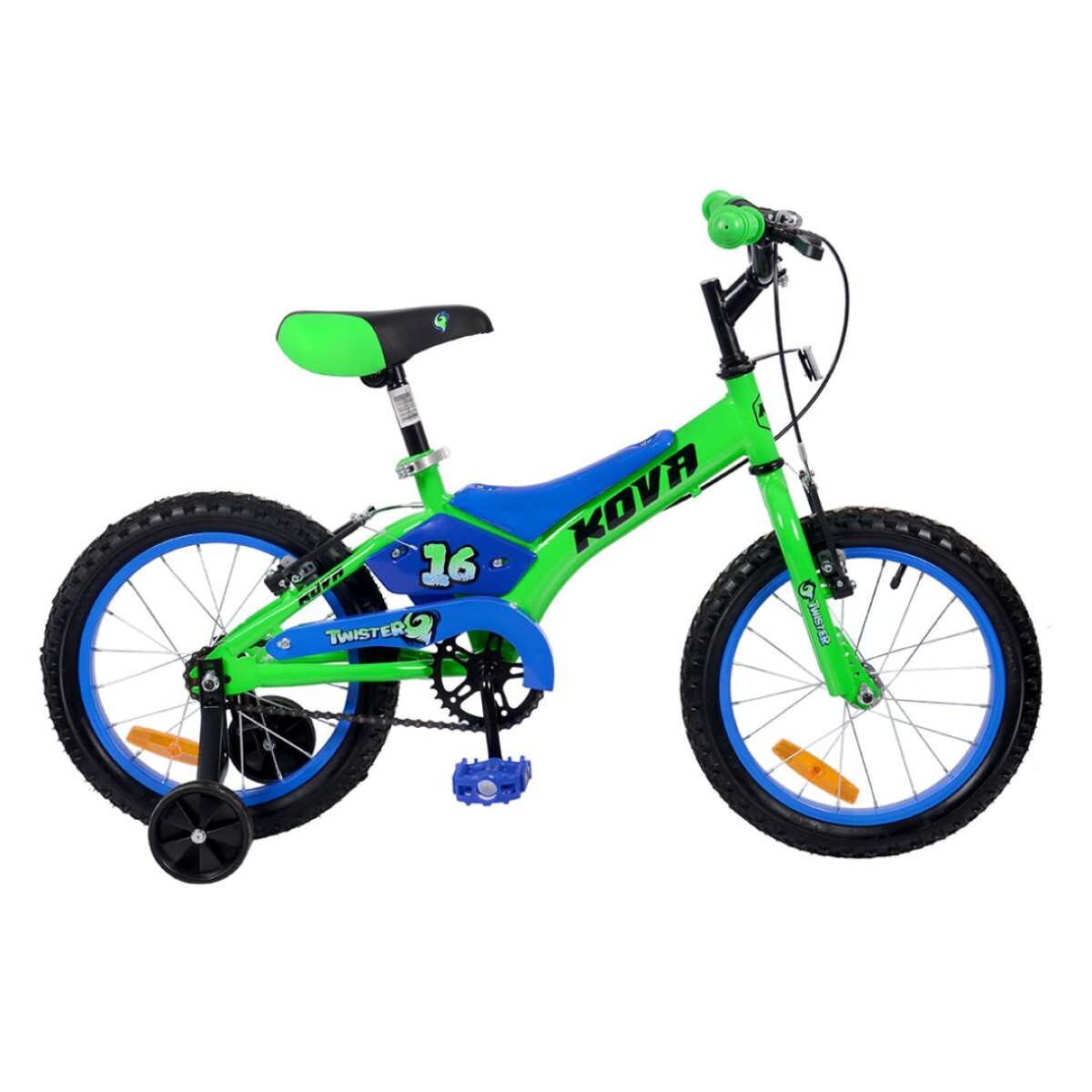 Bicicleta Kova Twister Rodado 16 Verde Neon 