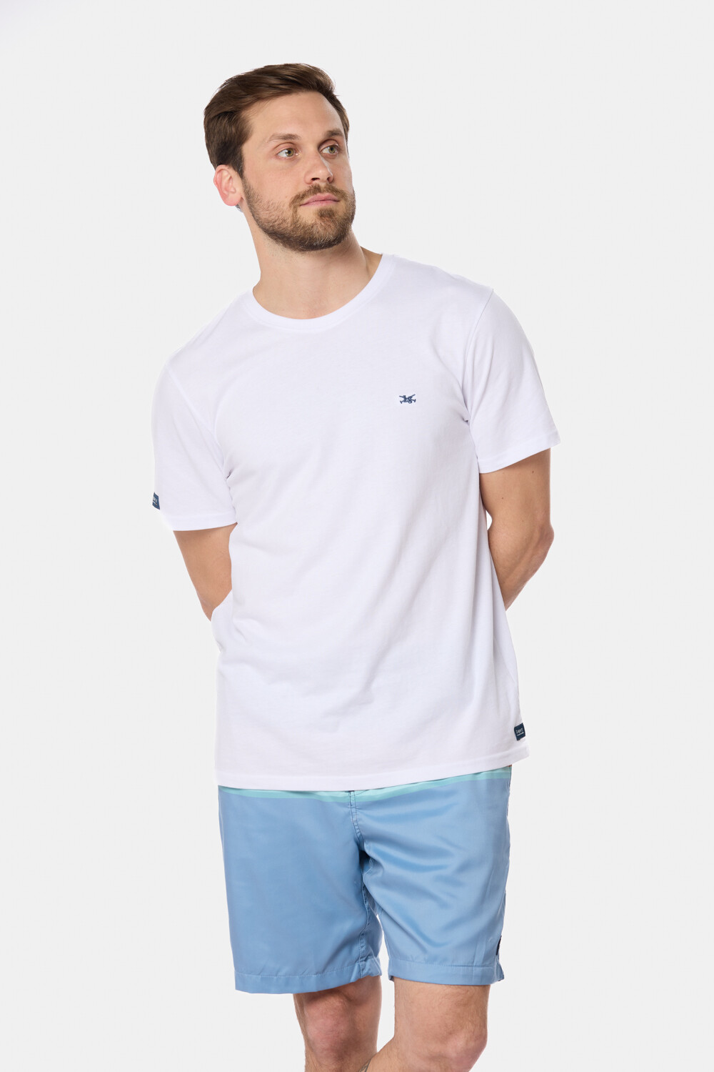 BERMUDA DE BAÑO RAYADA Azul