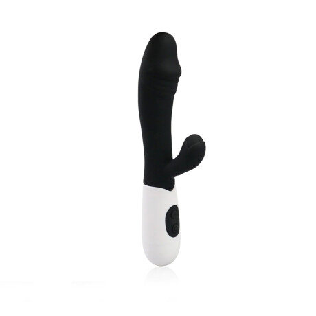 Vibrador Con Doble Estímulo Desing A Pila Negro