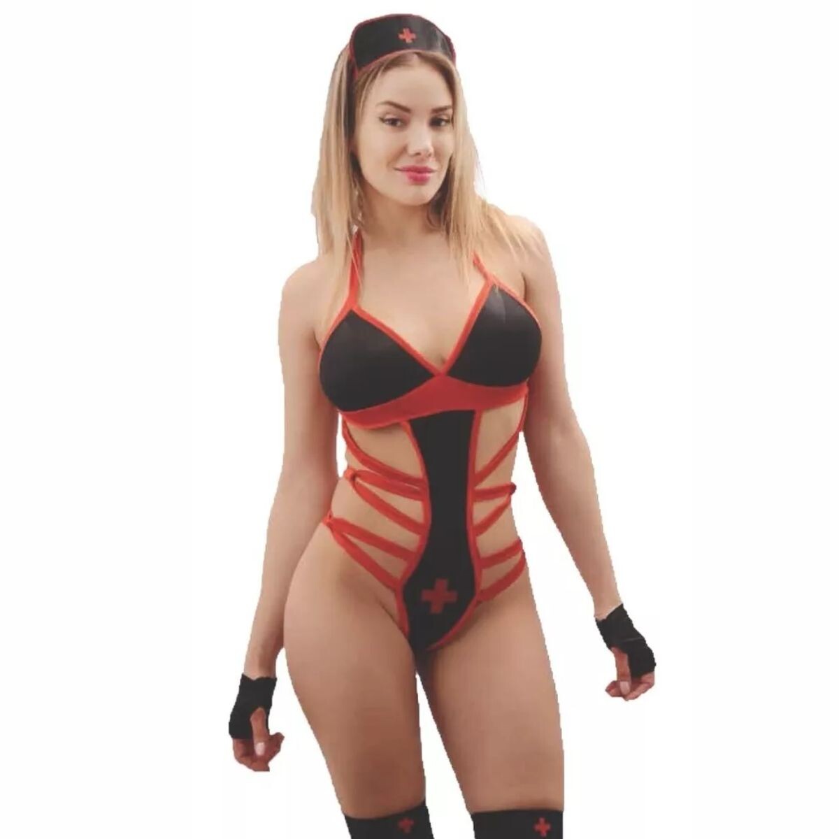 Disfraz De Enfermera Sexy - Negro 