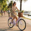 Bicicleta Urbana Rodado 26 con Canasto Vintage Violeta