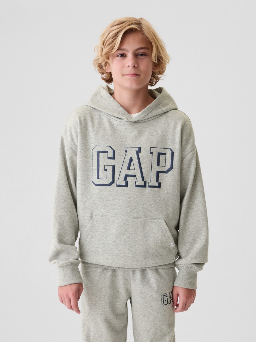 Canguro Logo Gap Niño - Light Heather Grey B08 