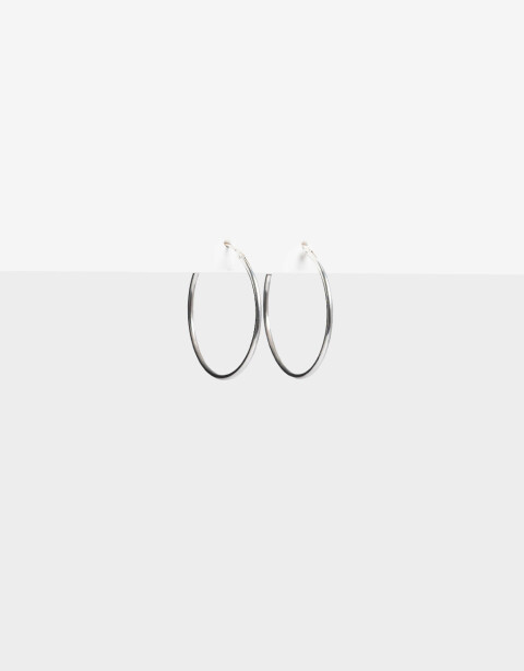 Aros Argollas Metal Aros Argolla Plata 925 - Plateado