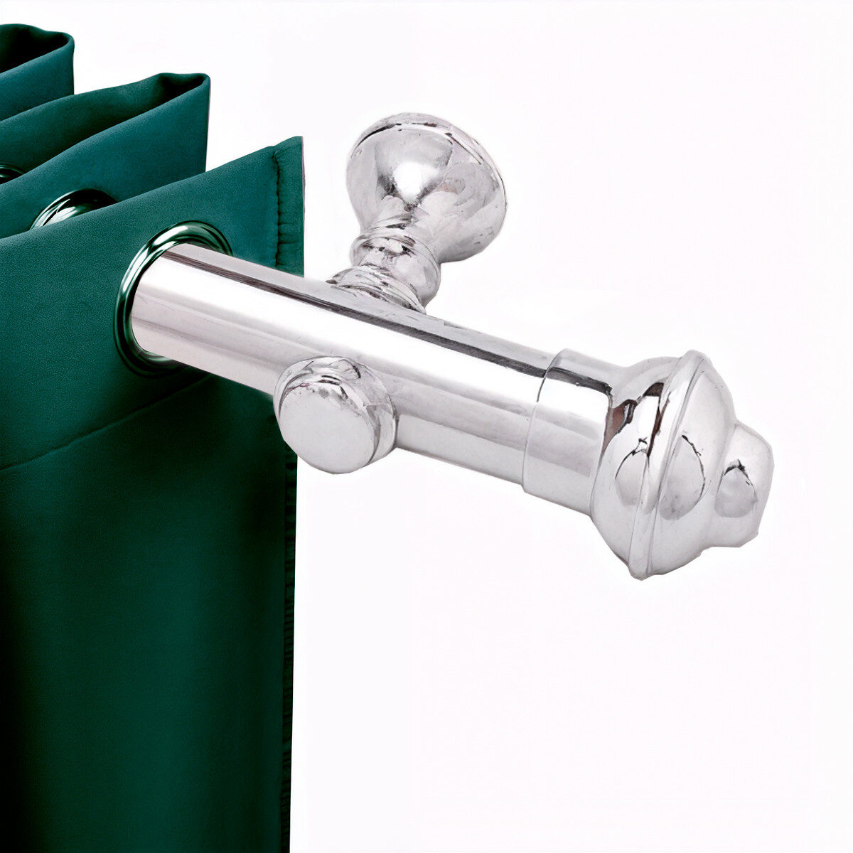 Barrote cromado metal 2,00m 28mm + 2 soportes - PLATEADO 