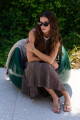 VESTIDO DIAGONAL MARRON