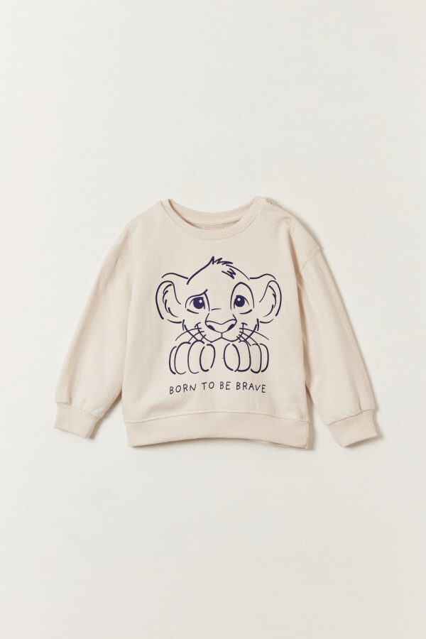 Buzo deportivo Estampa Rey León Beige