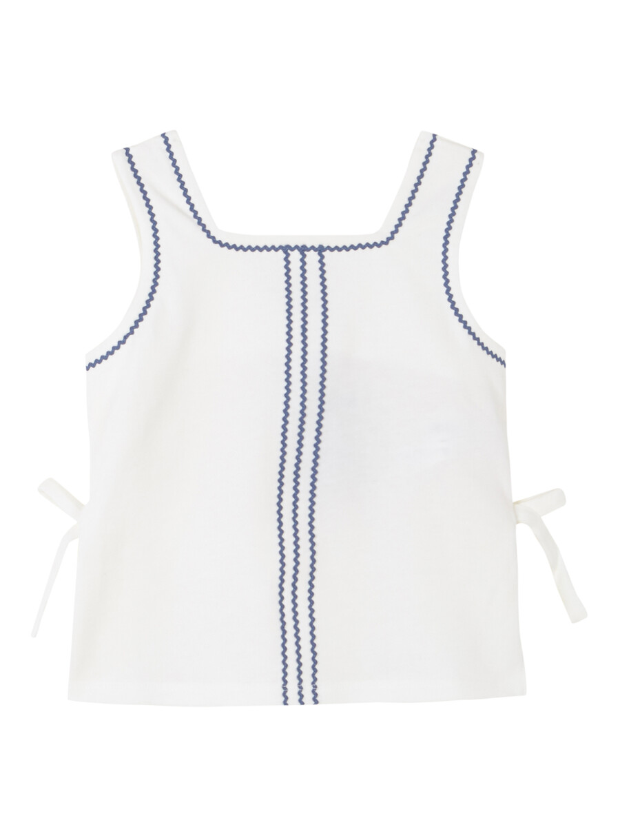 Camiseta Con Lazos Blanco