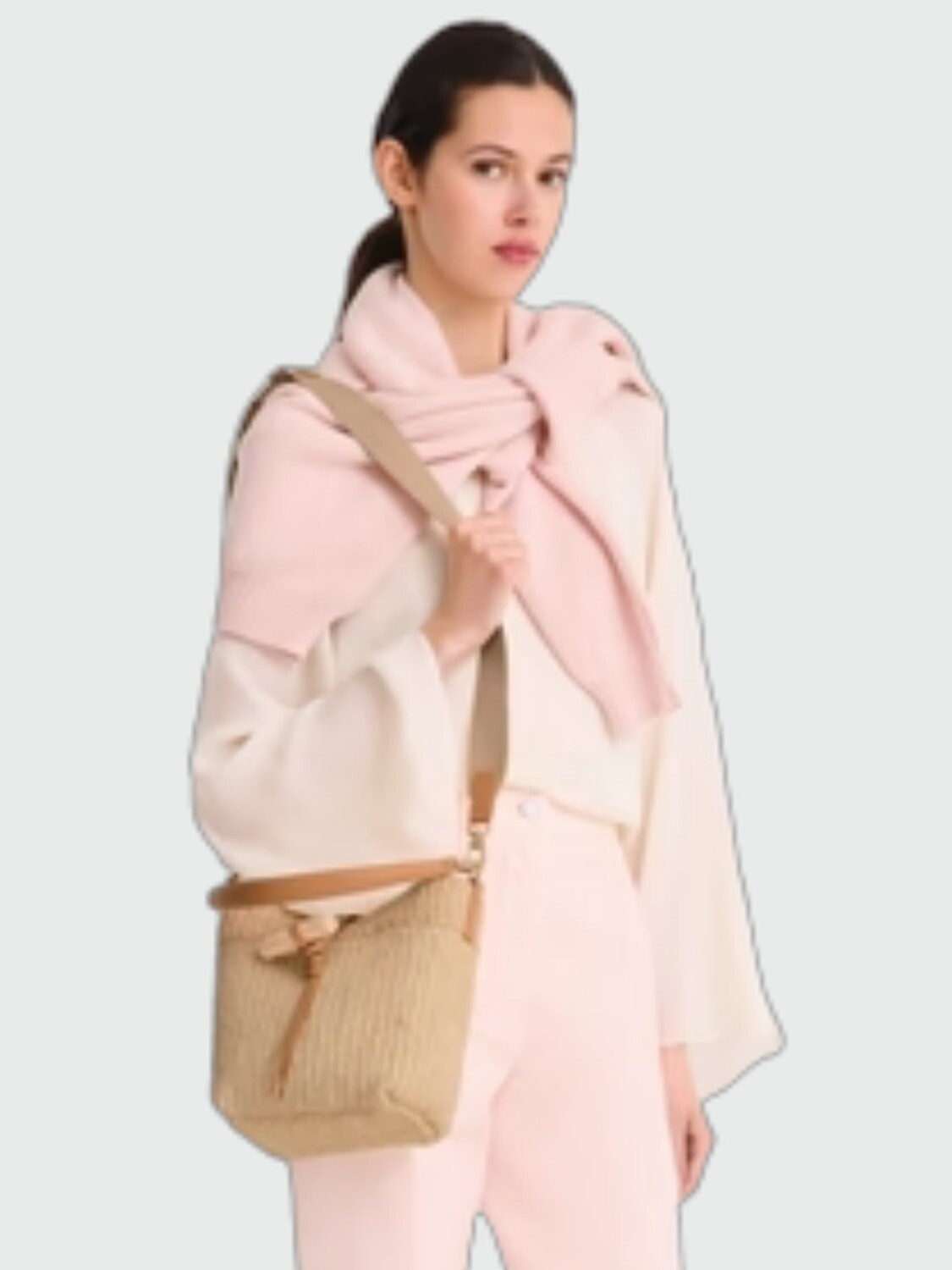 LONGCHAMP - LE ROSEAU RAPHIA, CARTERA BUCKET XS 514