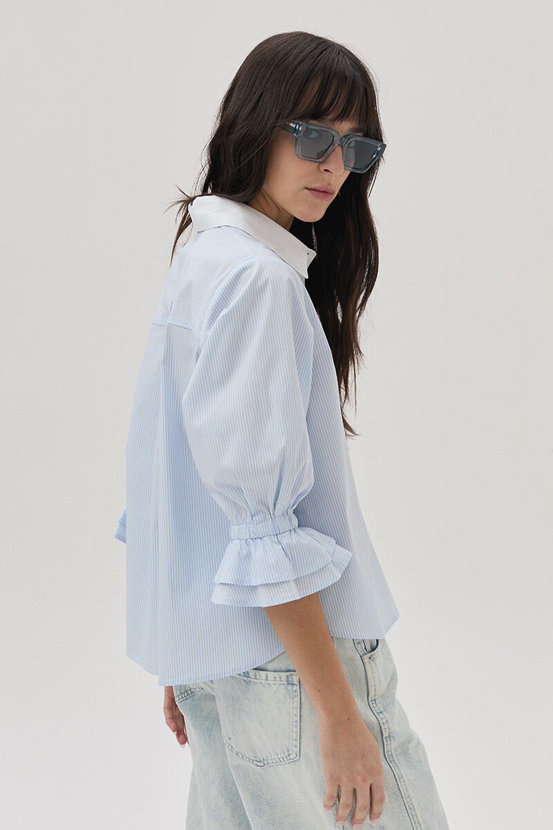 Camisa Cherry Celeste