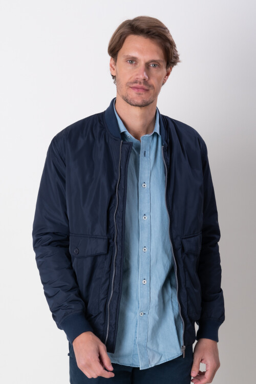 Campera Bomber Azul marino