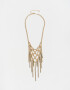 Collares Largos Metal Collar Largo Con Malla De Cadenas - Combinacion Bicolor