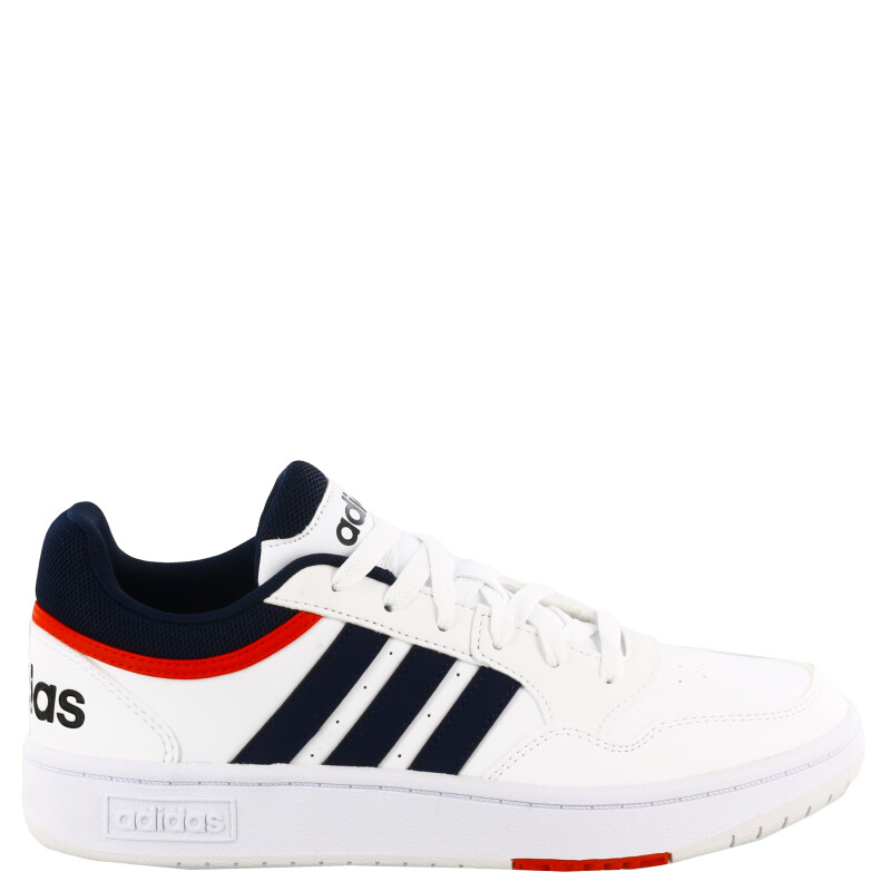 Championes de Hombre Adidas Hoops 3.0 Low Classic Vintage Blanco - Azul Marino - Rojo