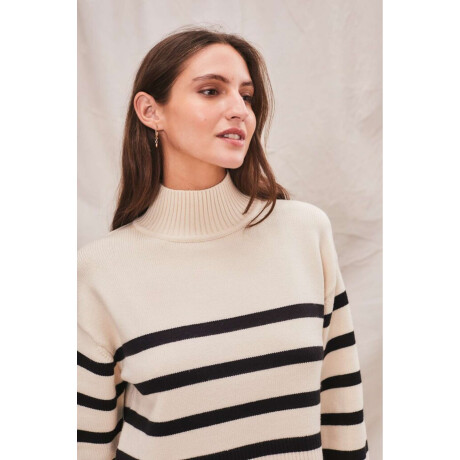 Polera Rayada Raya Negro