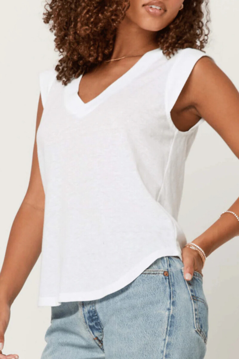 POLERA RUE V-NECK Blanco