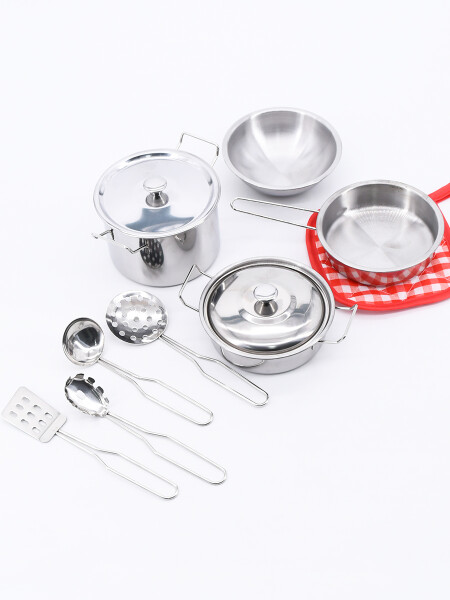 BATERIA DE COCINA ACERO INOXIDABLE PLATEADO