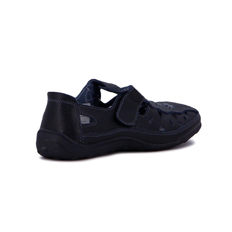 Wonder Guillermina Casual C/velcro Calada - Negro Negro