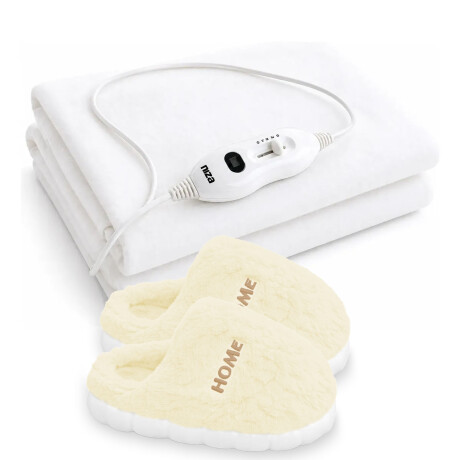 Set Pantufla Unisex + Calienta Cama 1Pza 3 Intensidades Natural