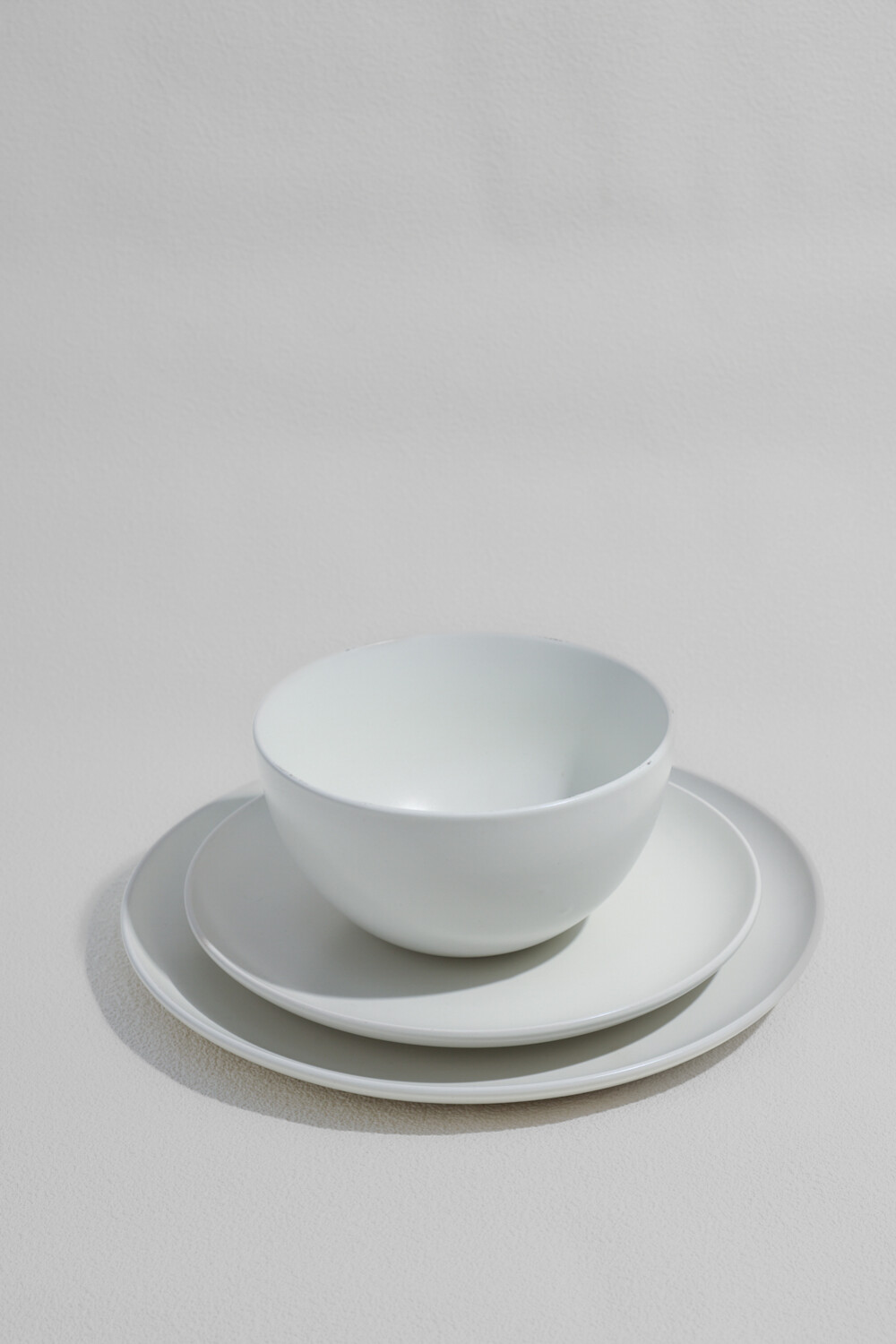 Plato Mesa Brisa, Set X3un. Blanco