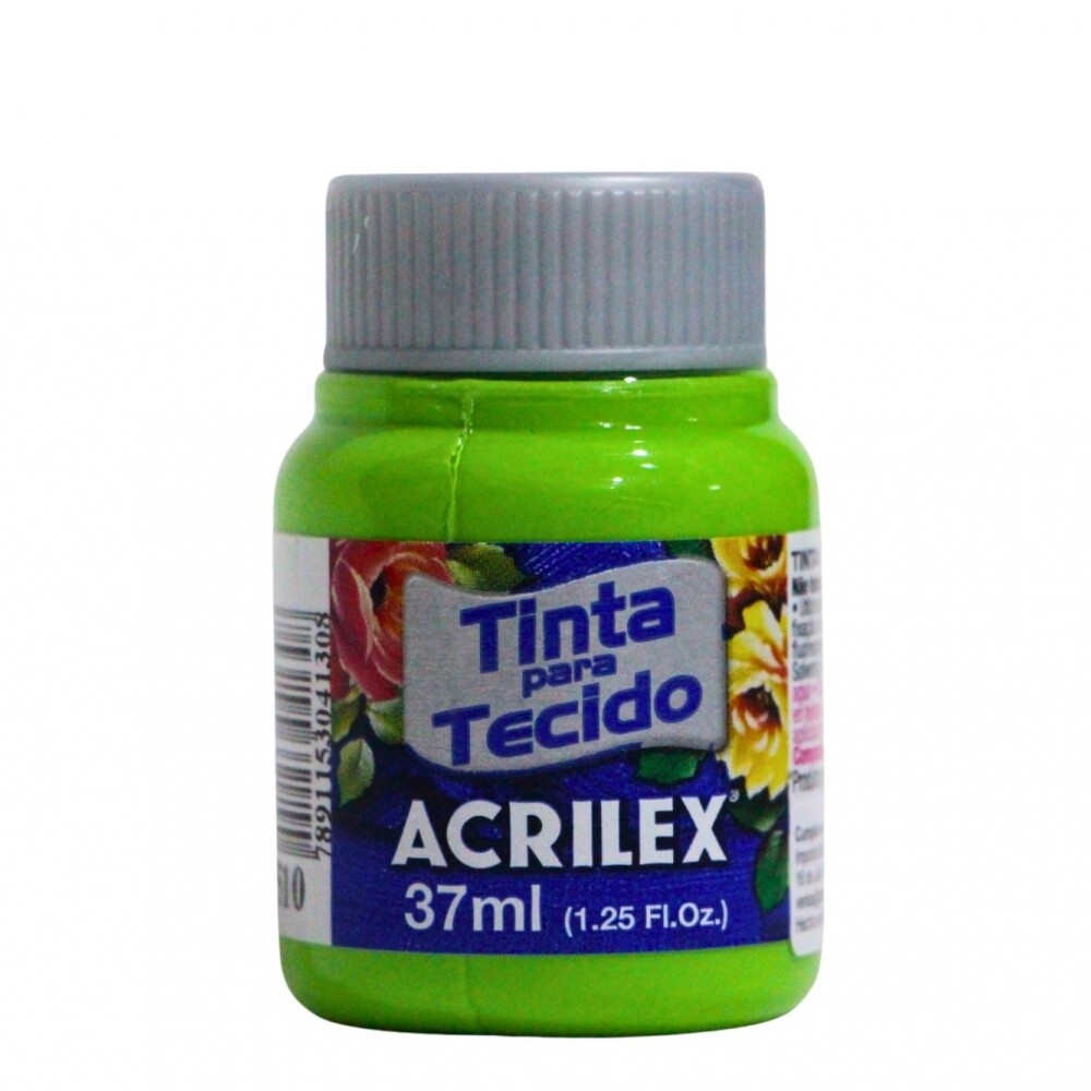 PINTURA PARA TELA 37 ML ACRILEX COLOR VERDE HOJA 510 PINTURA PARA TELA 37 ML ACRILEX COLOR VERDE HOJA 510
