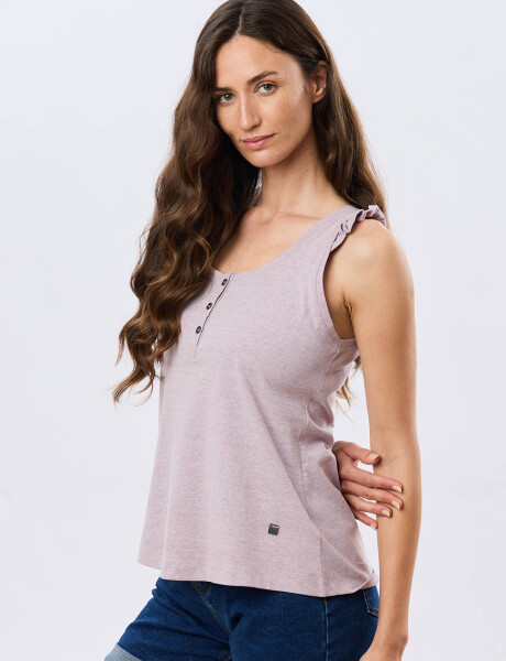 MUSCULOSA LISA DE ALGODÓN Lavanda