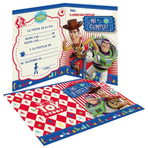 Cotillón Invitaciones x10 - Toy Story U