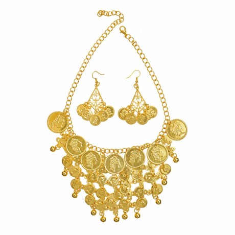 COLLAR CON MONEDAS Y CARAVANA Collar Con Monedas Y Caravana