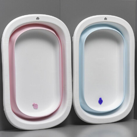 Set Baño Bebé con Bañera Plegable + Juego Dinosaurio de Agua Celeste