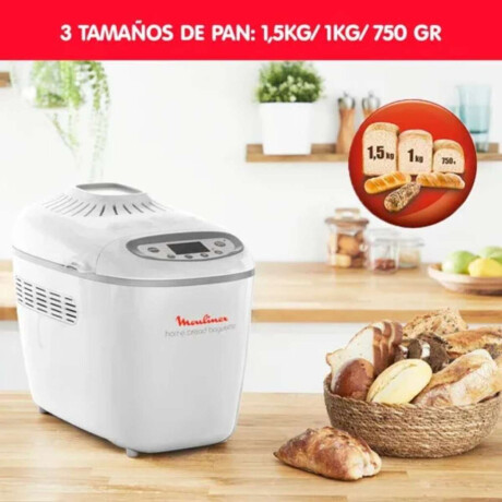 Panificadora Moulinex Panetera Baguette Capacidad De 15Kg 1600W 16 Programas