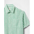 SS LINEN GREEN STRIPE